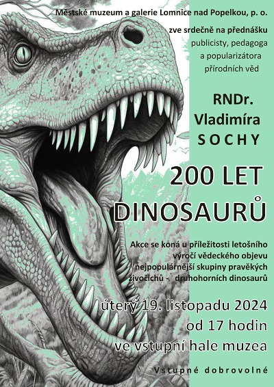 Připomeňte si 200 let od objevu dinosaurů s Vladimírem Sochou