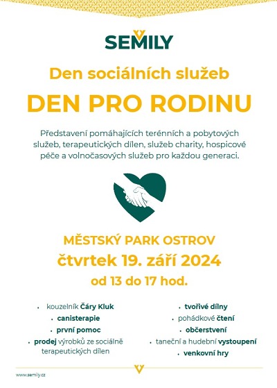 Den sociálních služeb představí v září na Ostrově řadu organizací