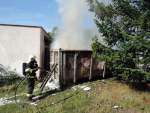 Požár velkoobjemového kontejneru v ulici Benešovská v Semilech