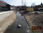 Revitalizace náhonu řeky Jizery v Semilech v dubnu 2020