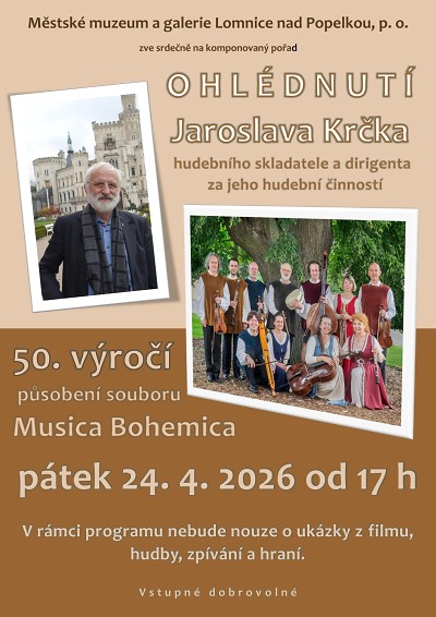 Ohlédnutí Jaroslava Krčka si poslechnete v lomnickém muzeu