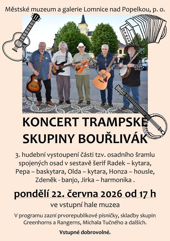 Koncert trampské skupiny Bouřlivák