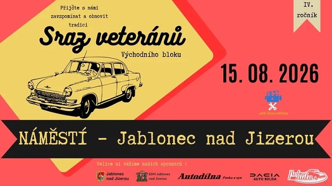 Sraz veteránu v Jablonci nad Jizerou