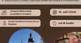 Varhanní koncert Marie Esslové oslaví 6 let hospice 14 pomocníků